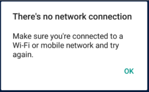 OneDrive No Network Connection